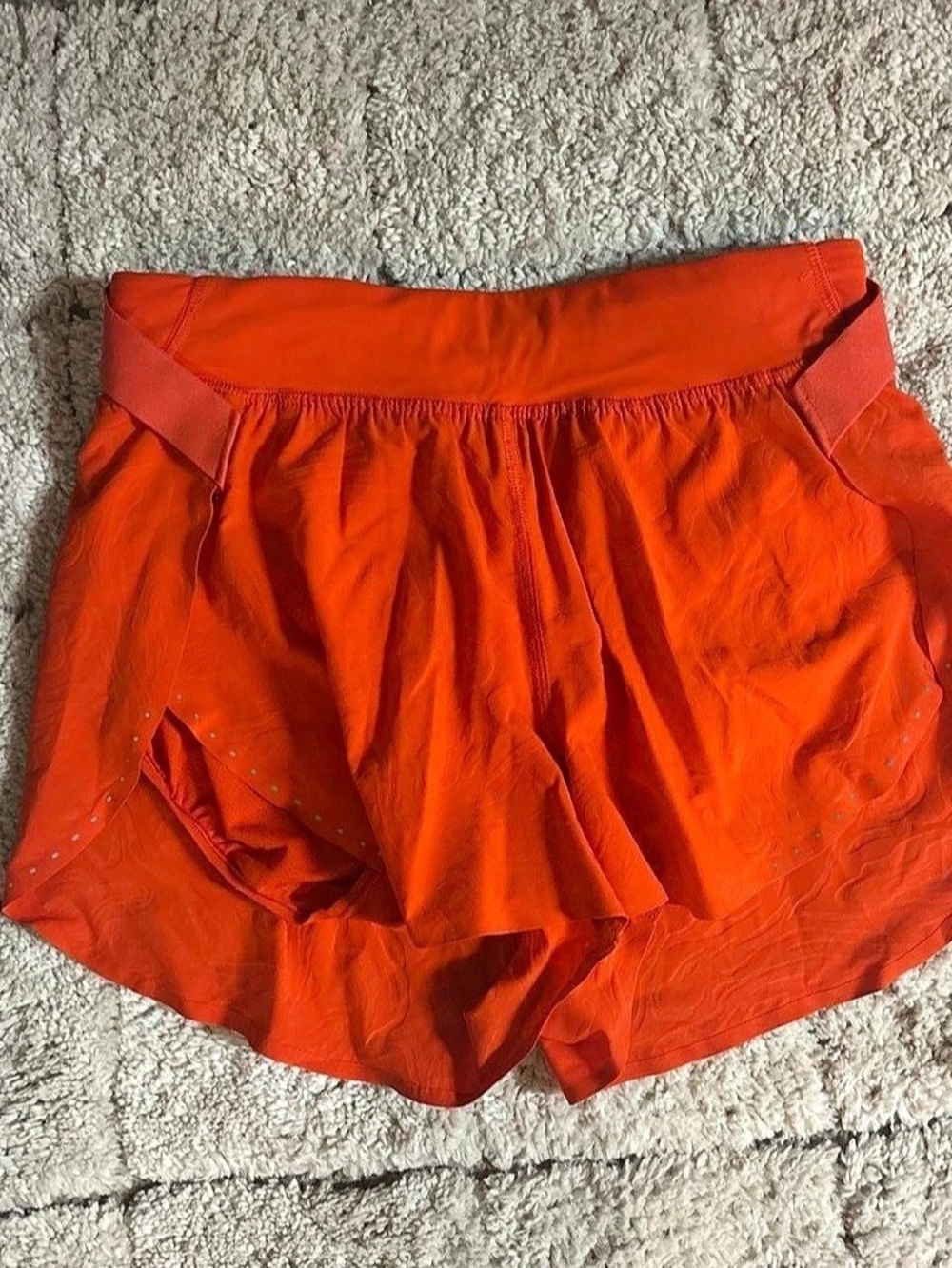 Lululemon Fast and Free High-Rise Short 2" *Airflow Athletic Shorts Orange